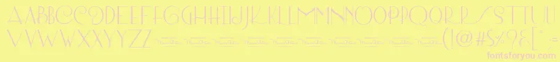 LombardPersonaluse Font – Pink Fonts on Yellow Background