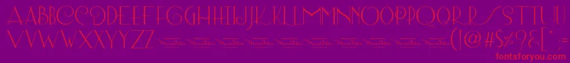 LombardPersonaluse Font – Red Fonts on Purple Background