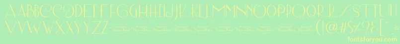 LombardPersonaluse Font – Yellow Fonts on Green Background