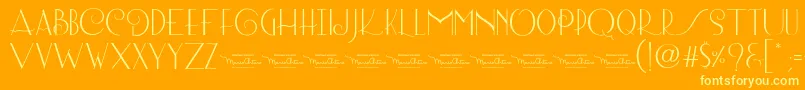 LombardPersonaluse Font – Yellow Fonts on Orange Background