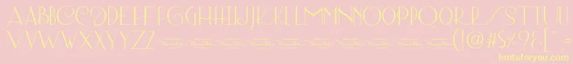 LombardPersonaluse Font – Yellow Fonts on Pink Background