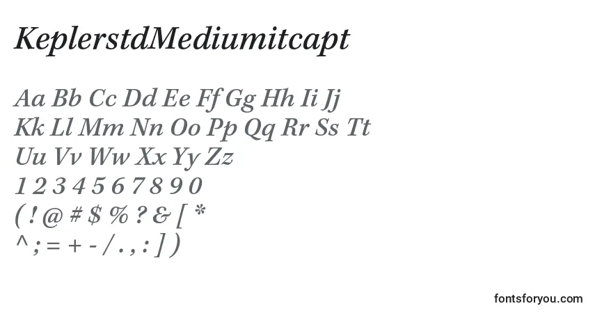 KeplerstdMediumitcapt-fontti – aakkoset, numerot, erikoismerkit