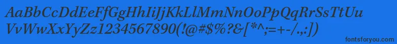 KeplerstdMediumitcapt Font – Black Fonts on Blue Background