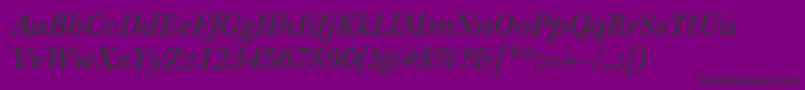 Шрифт KeplerstdMediumitcapt – чёрные шрифты на фиолетовом фоне