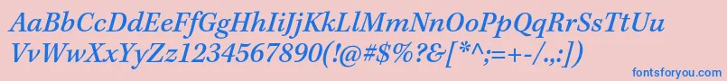 KeplerstdMediumitcapt Font – Blue Fonts on Pink Background