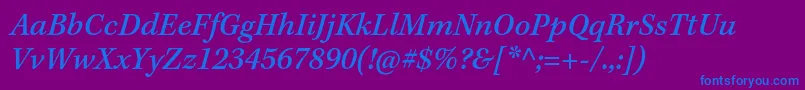 KeplerstdMediumitcapt Font – Blue Fonts on Purple Background