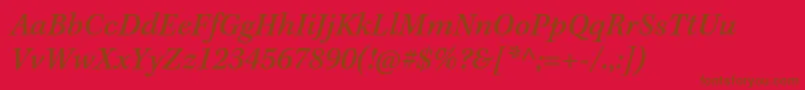 KeplerstdMediumitcapt Font – Brown Fonts on Red Background