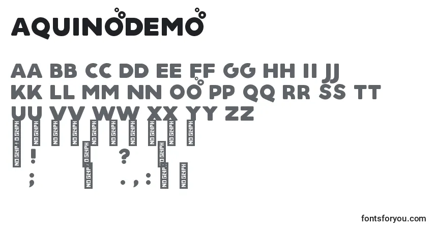 Schriftart AquinoDemo – Alphabet, Zahlen, spezielle Symbole