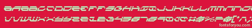 フォントTaskforcelci – 赤い背景に緑の文字