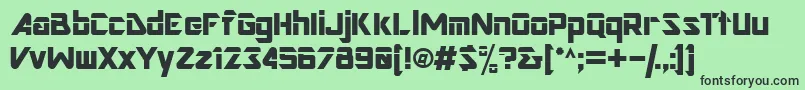 Grd Font – Black Fonts on Green Background