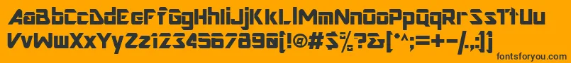 Grd Font – Black Fonts on Orange Background
