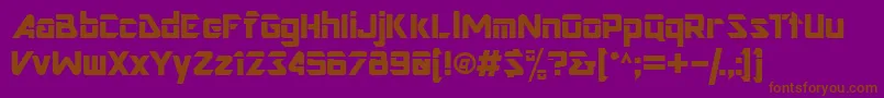 Grd-Schriftart – Braune Schriften auf violettem Hintergrund