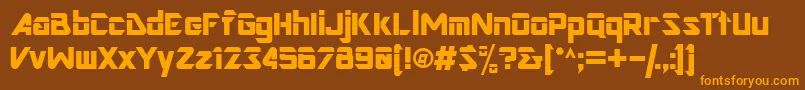 Grd Font – Orange Fonts on Brown Background