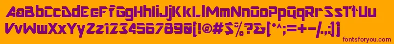 Grd Font – Purple Fonts on Orange Background