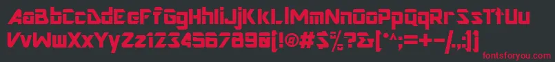 Шрифт Grd – красные шрифты на чёрном фоне
