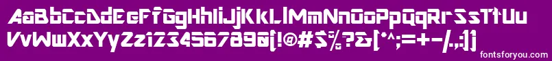 Шрифт Grd – белые шрифты на фиолетовом фоне