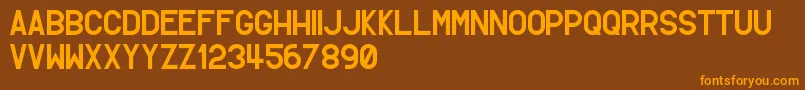 SimpletonGothic Font – Orange Fonts on Brown Background