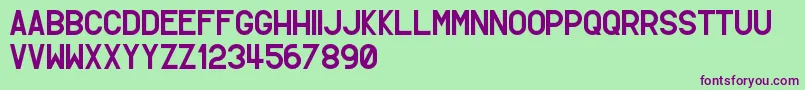 SimpletonGothic Font – Purple Fonts on Green Background