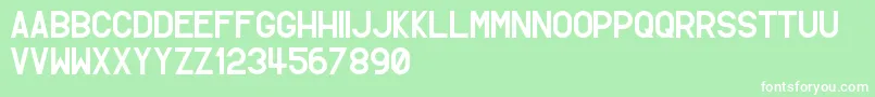 SimpletonGothic Font – White Fonts on Green Background