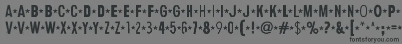 Шрифт HumanErrorStar – чёрные шрифты на сером фоне