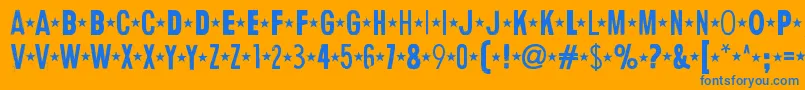 HumanErrorStar Font – Blue Fonts on Orange Background