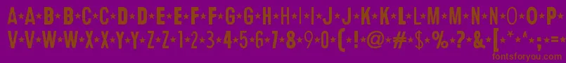 Шрифт HumanErrorStar – коричневые шрифты на фиолетовом фоне