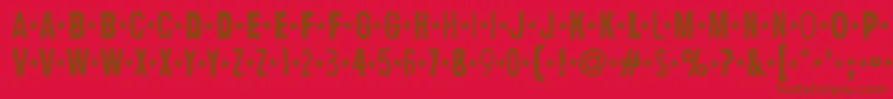 フォントHumanErrorStar – 赤い背景に茶色の文字