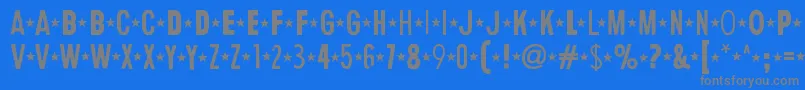 HumanErrorStar-fontti – harmaat kirjasimet sinisellä taustalla