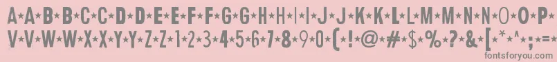 HumanErrorStar Font – Gray Fonts on Pink Background