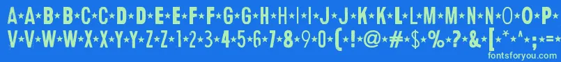 HumanErrorStar Font – Green Fonts on Blue Background