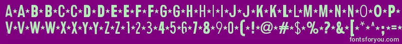 Шрифт HumanErrorStar – зелёные шрифты на фиолетовом фоне