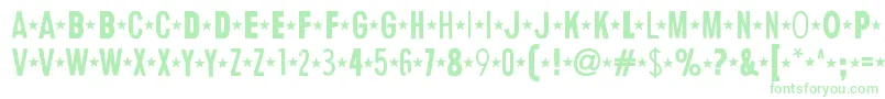 HumanErrorStar Font – Green Fonts on White Background