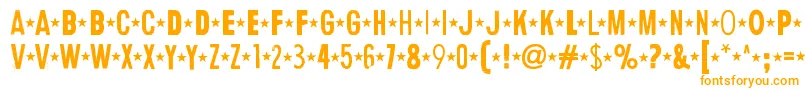 Шрифт HumanErrorStar – оранжевые шрифты
