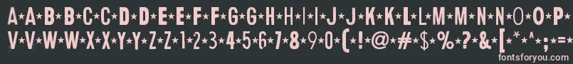 Шрифт HumanErrorStar – розовые шрифты на чёрном фоне