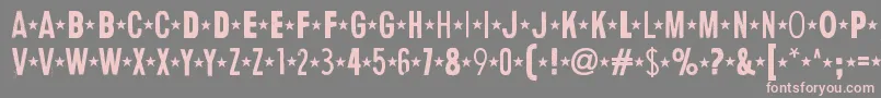 フォントHumanErrorStar – 灰色の背景にピンクのフォント