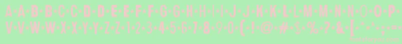 HumanErrorStar-fontti – vaaleanpunaiset fontit vihreällä taustalla