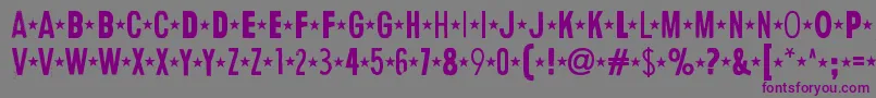 フォントHumanErrorStar – 紫色のフォント、灰色の背景