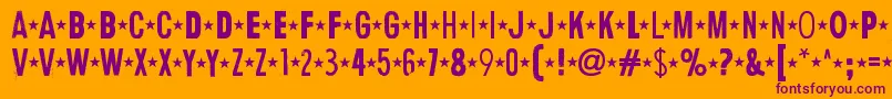 HumanErrorStar Font – Purple Fonts on Orange Background