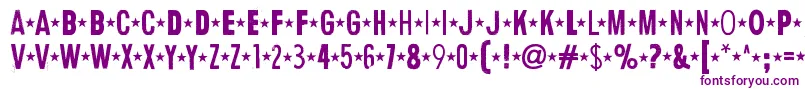 HumanErrorStar Font – Purple Fonts on White Background