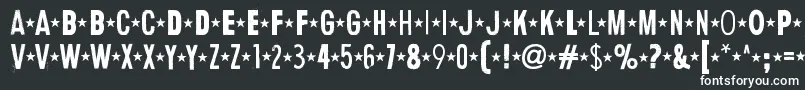 Шрифт HumanErrorStar – белые шрифты на чёрном фоне