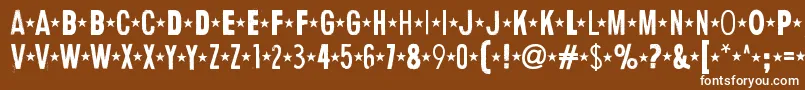 HumanErrorStar Font – White Fonts on Brown Background