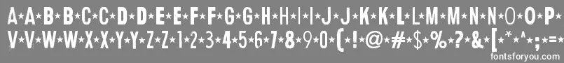 フォントHumanErrorStar – 灰色の背景に白い文字