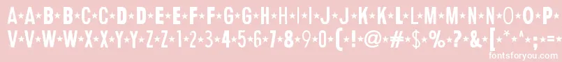 HumanErrorStar Font – White Fonts on Pink Background