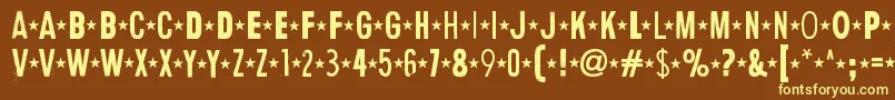 HumanErrorStar Font – Yellow Fonts on Brown Background