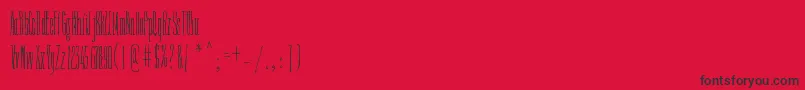 FineNTall Font – Black Fonts on Red Background