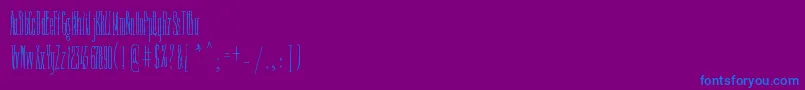 FineNTall Font – Blue Fonts on Purple Background