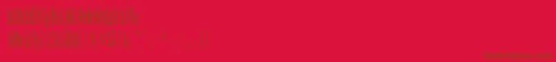 FineNTall Font – Brown Fonts on Red Background