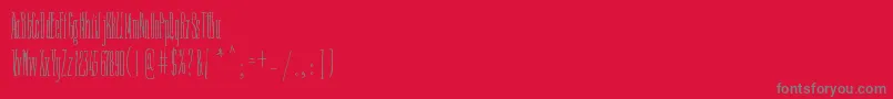 FineNTall Font – Gray Fonts on Red Background