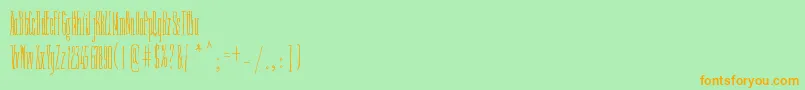 FineNTall Font – Orange Fonts on Green Background