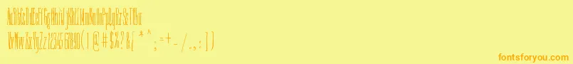 FineNTall Font – Orange Fonts on Yellow Background